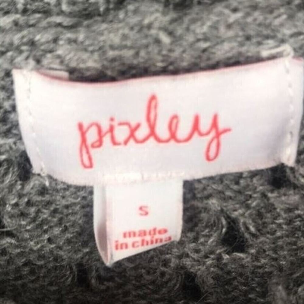 Pixley Stitch Fix Grey Diamond Cut Open Back Sweater Women’s Size Small S - Picture 4 of 7